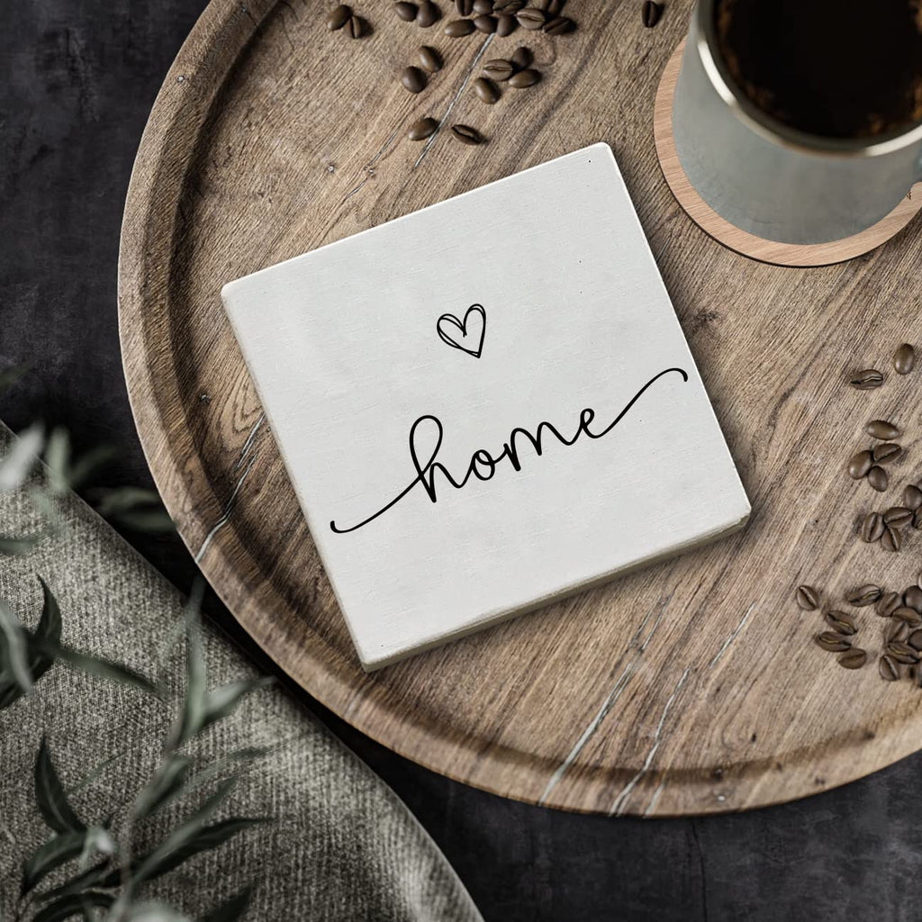 Teouios Home Sweet Home Sign, White Wood Box Plaque, Wooden Decorative Boxes For Home Decor Bedroom Shelf Desk Decor Family Sign