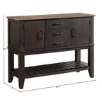 Intercon Beacon 53" Wide Server with 3 Drawers and 2 Cabinets, Black & Walnut Sideboards