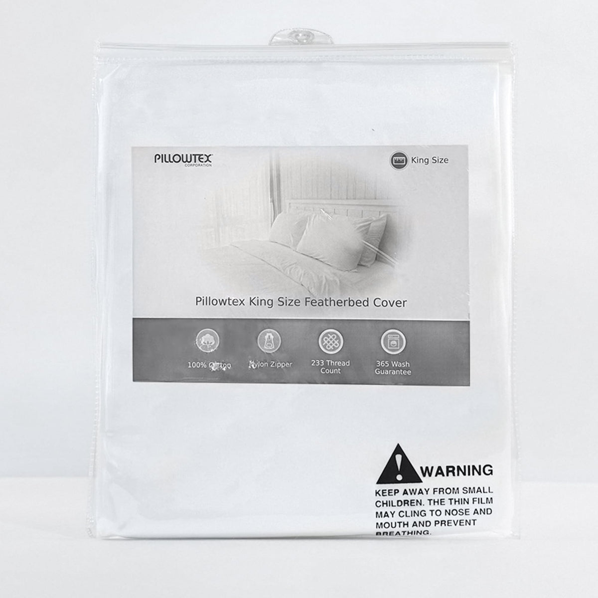 Pillowtex Featherbed Cover 100% Cotton (Queen)