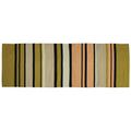 HomeRoots 3' X 8' Multicolored Stripes Runner Rug