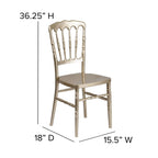 Flash Furniture HERCULES Series Gold Resin Stacking Napoleon Chair