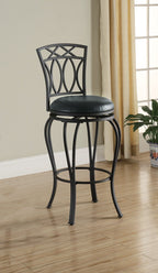 Coaster Home Furnishings Adamsville Upholstered Swivel Bar Stool Black