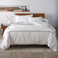 Ella Jayne Luxury Duvet Cover Set (3Pc), 100% Cotton Duvet Cover, King/Queen Duvet Cover Set, Breathable & Lightweight, White Du