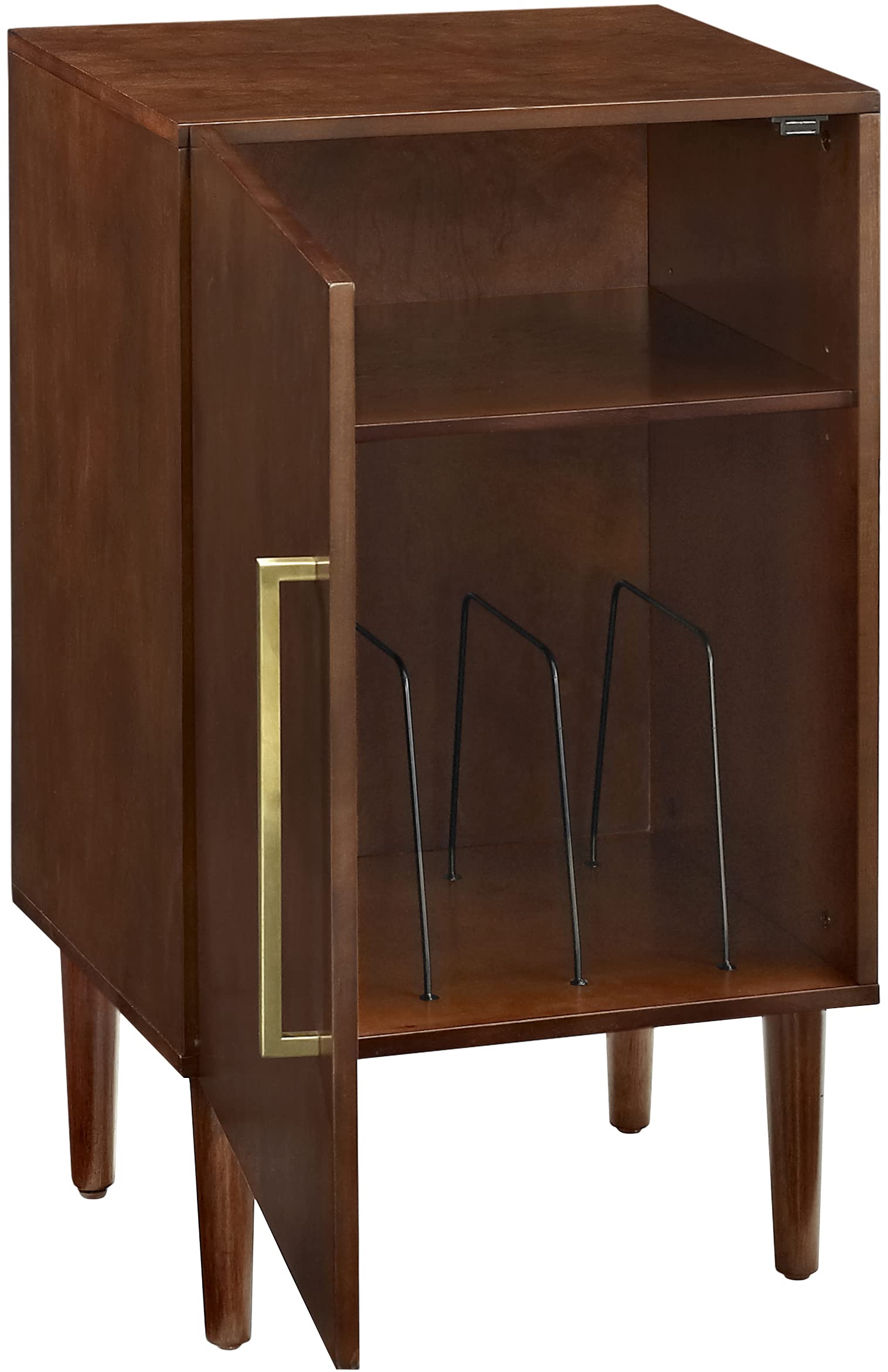 Crosley Furniture Everett Record Player Stand With Storage For Vinyl Records, Mahogany