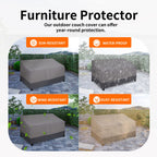 Easy-Going Outdoor Couch Cover, Heavy Duty 3-Seater Patio Sofa Cover, Windproof Outdoor Bench Cover, Durable Patio Furniture Cover (70Wx38Dx35H Inch, Gray/Dark Gray)