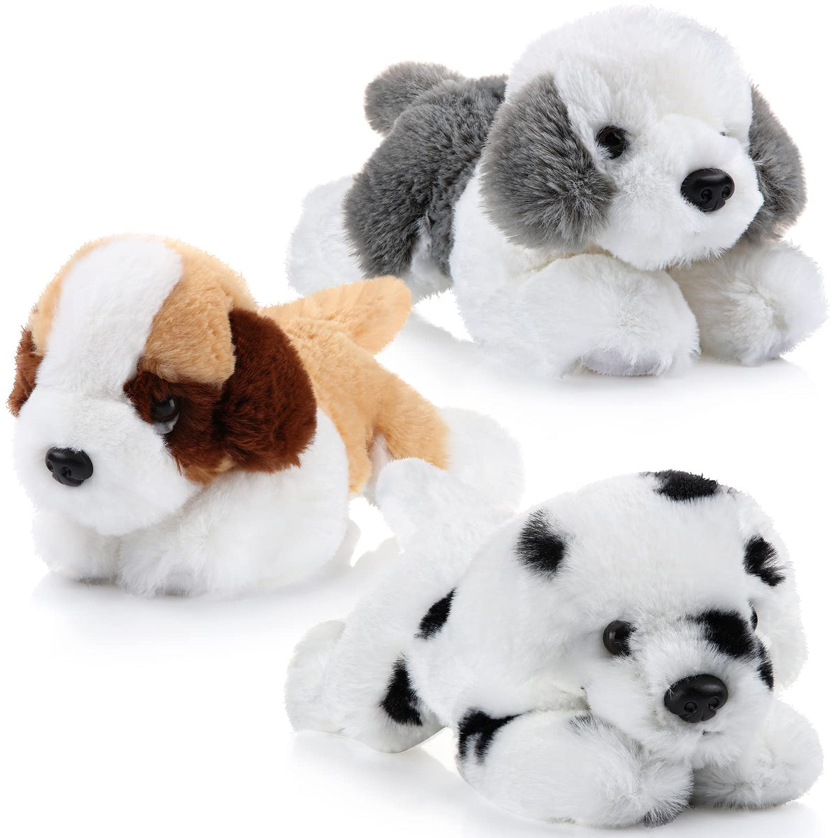 Skylety 7.87 Inches Plush Dog Plush Puppy Dog Stuffed Animal Soft Plush Dog Pillow Toy Fluffy Puppy Set for Girls Kids Dog Theme