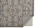 HomeRoots 513657 8 x 10 ft. Ivory & Gray Wool Floral Hand Tufted Handmade Stain Resistant Rectangle Area Rug