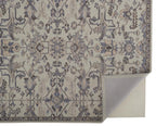 HomeRoots 513657 8 x 10 ft. Ivory & Gray Wool Floral Hand Tufted Handmade Stain Resistant Rectangle Area Rug