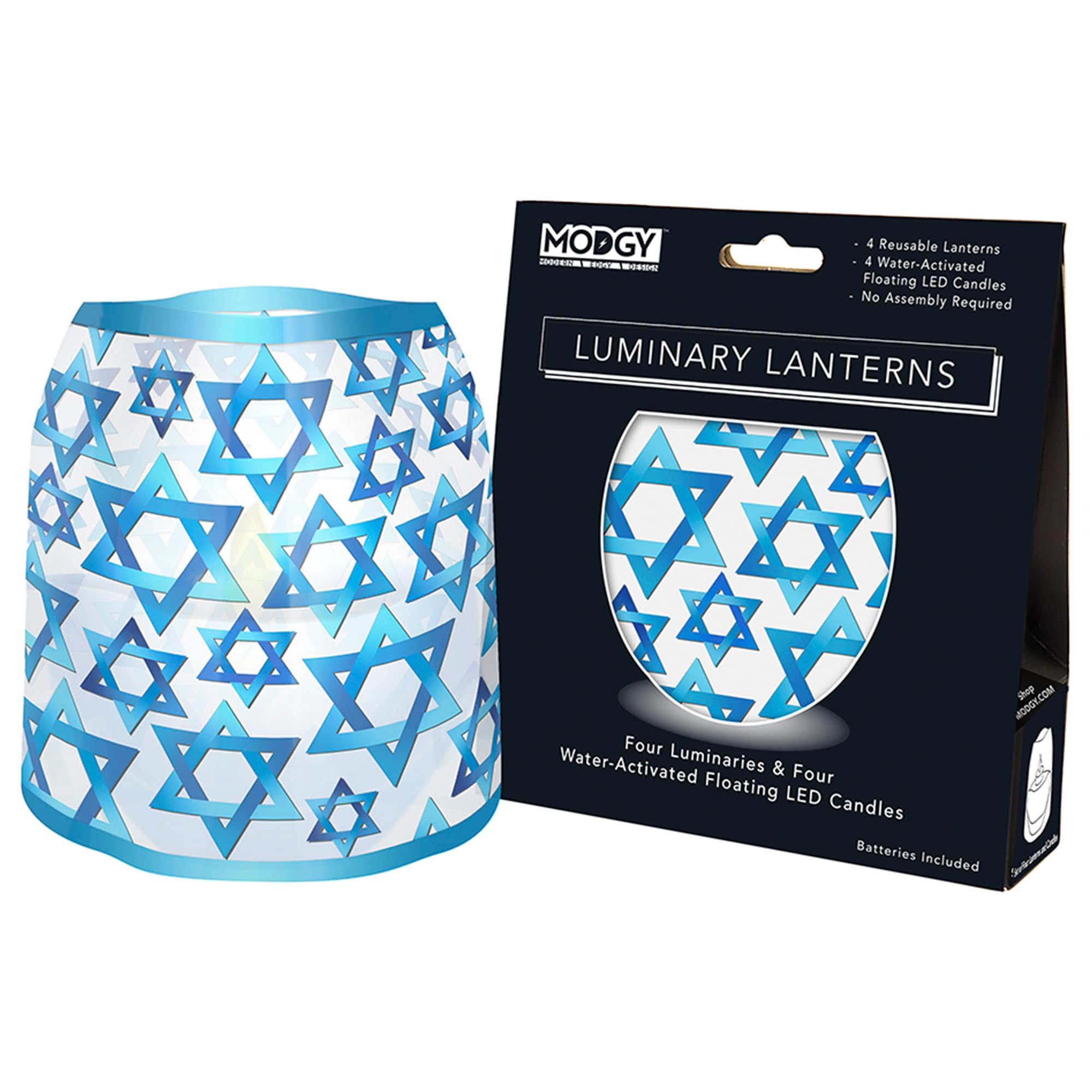 MODGY Luminary LED Lantern Decorative Candle Holder Indoor Outdoor Decor, Plastic Candle Lamp for Wedding Table Centerpiece Porc