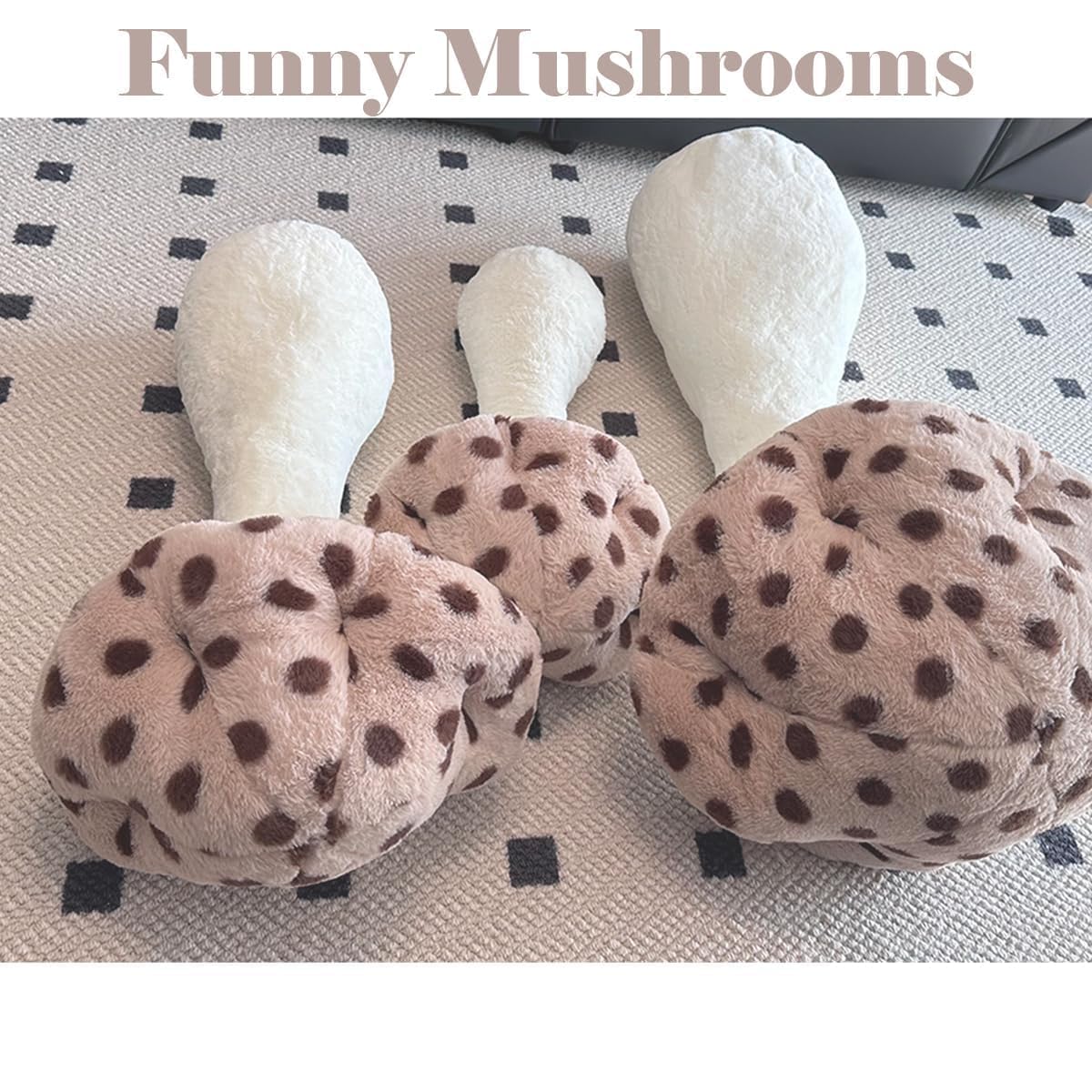 Hofun4U Mushroom Plush Pillow - 39 Inch Mushroom Shaped Stuffed Long Pillow - Mushroom Plush Body Pillow - Christmas Birthday Gi