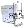 Gecko-Loc Extra Long Wide Adjustable Length over the showerhead hanging shower caddy organizer - for Shampoo, Soap, & Razors - B
