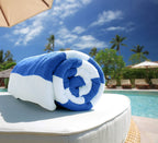 Avalon Towels Cabana Beach Towels 4 Pack (Size 30X60) Inches Oversized, 100% Ring Spun Cotton, Highly Absorbent Large Pool Towel