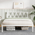 Novilla Queen Bed Frame with Headboard, Metal Platform Bed Frame, Wood Slat Support, Heavy Duty, No Box Spring Needed, Easy Asse