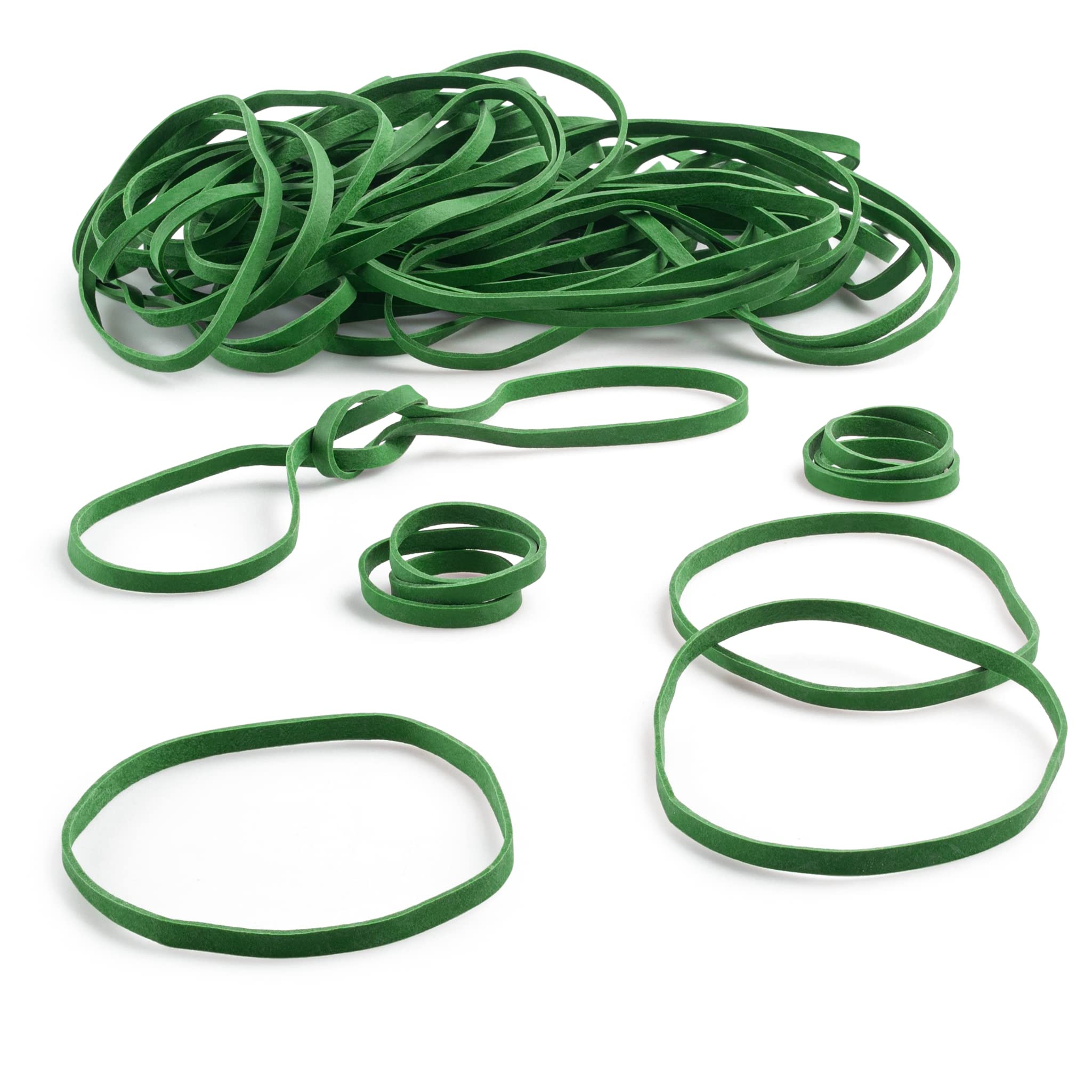 Plasticmill Rubber Bands - #33 Size - Light Green Rubberbands - 100 Count.