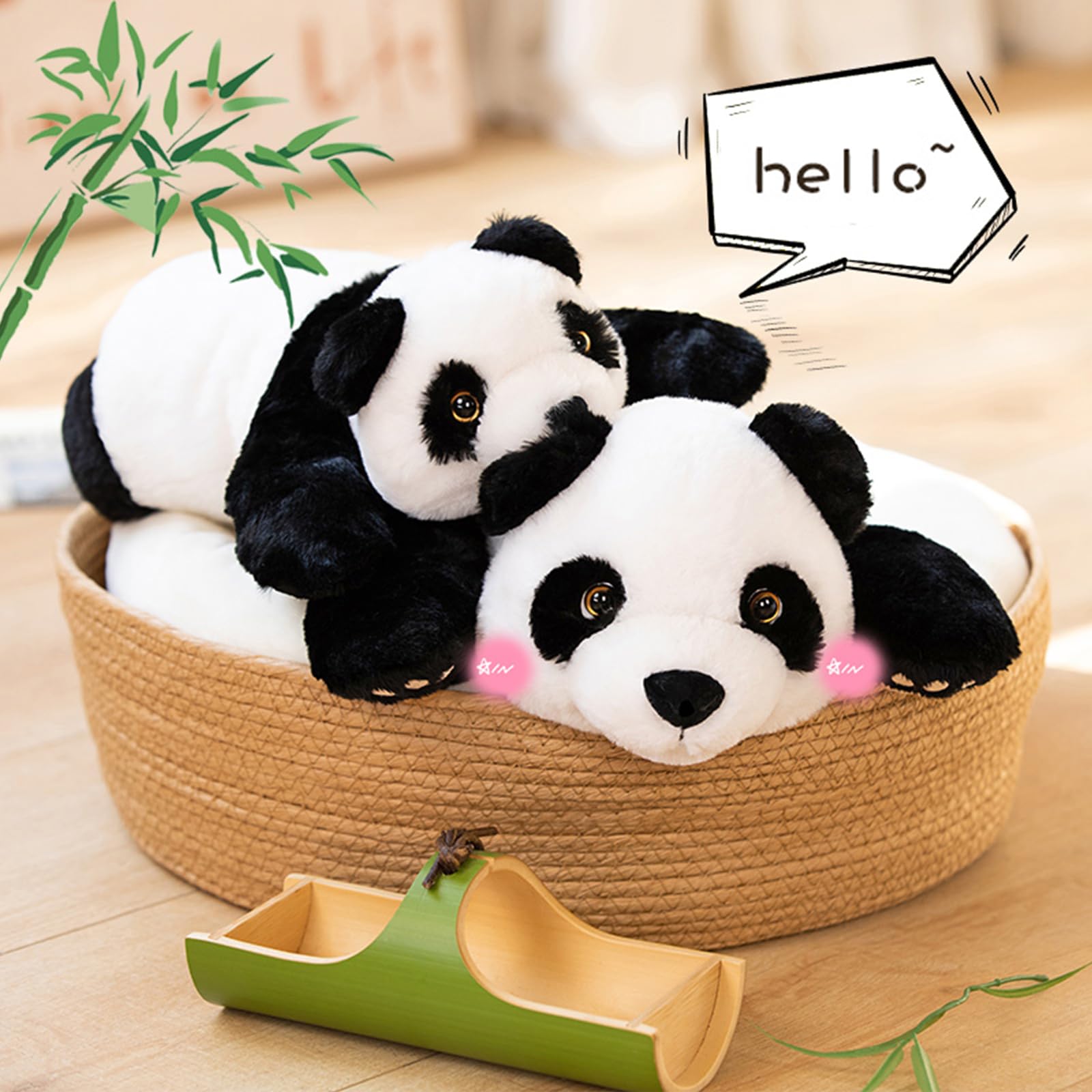 Hronsa Weighted Stuffed Animals, 20.8' 1.76Lbs Weighted Panda Plush Toy Cute Panda Weighted Plush Animals Pillow Gifts For Kids