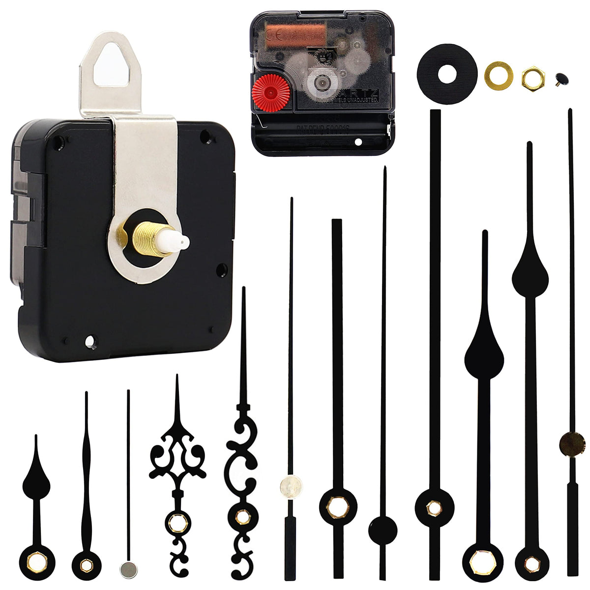 Tikround Youngtown 12888 Quartz Diy Wall Clock Movement Mechanism Repair Parts Replacement Kit Sweep Silent Movement,17 Mm (43/6