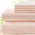 Bysure 6 Pieces Bed Sheets Set(King, Peach) - Hotel Luxury Super Soft 1800 Thread Count 100% Microfiber Sheets With Deep Pockets
