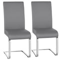 Yaheetech Dining Living Room Chairs High Back Pre Assembled Chairs with PU Leather Surface and Metal Legs for Kitchen Wedding Lo