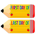 Waahome First & Last Day Of School Chalkboard Sign 5.5'X13.7' Double Sided Back To School Sign Gifts For Kids Girls Boys, Firs
