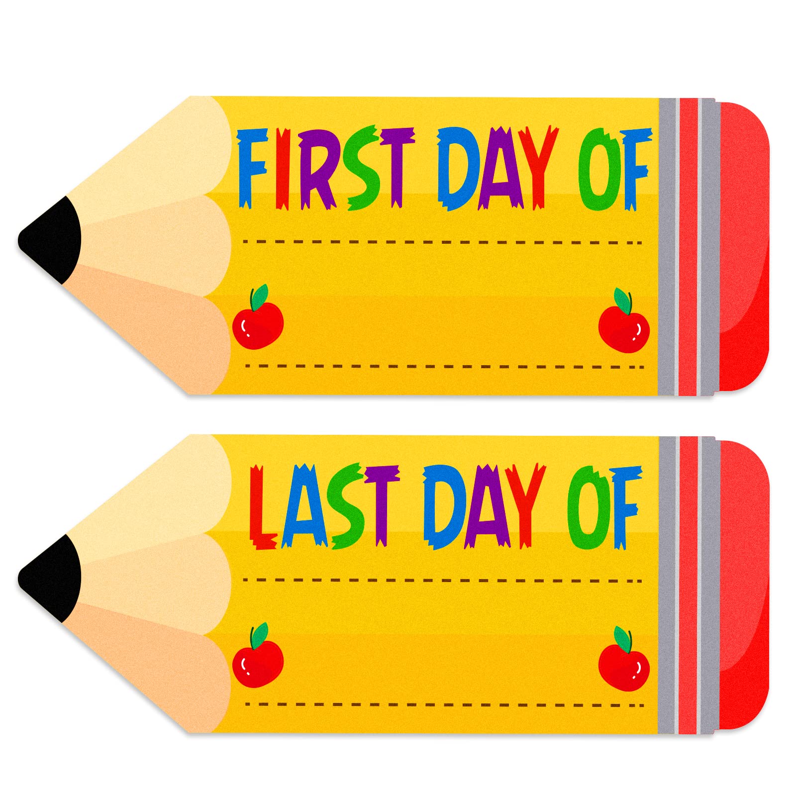 Waahome First & Last Day Of School Chalkboard Sign 5.5'X13.7' Double Sided Back To School Sign Gifts For Kids Girls Boys, Firs