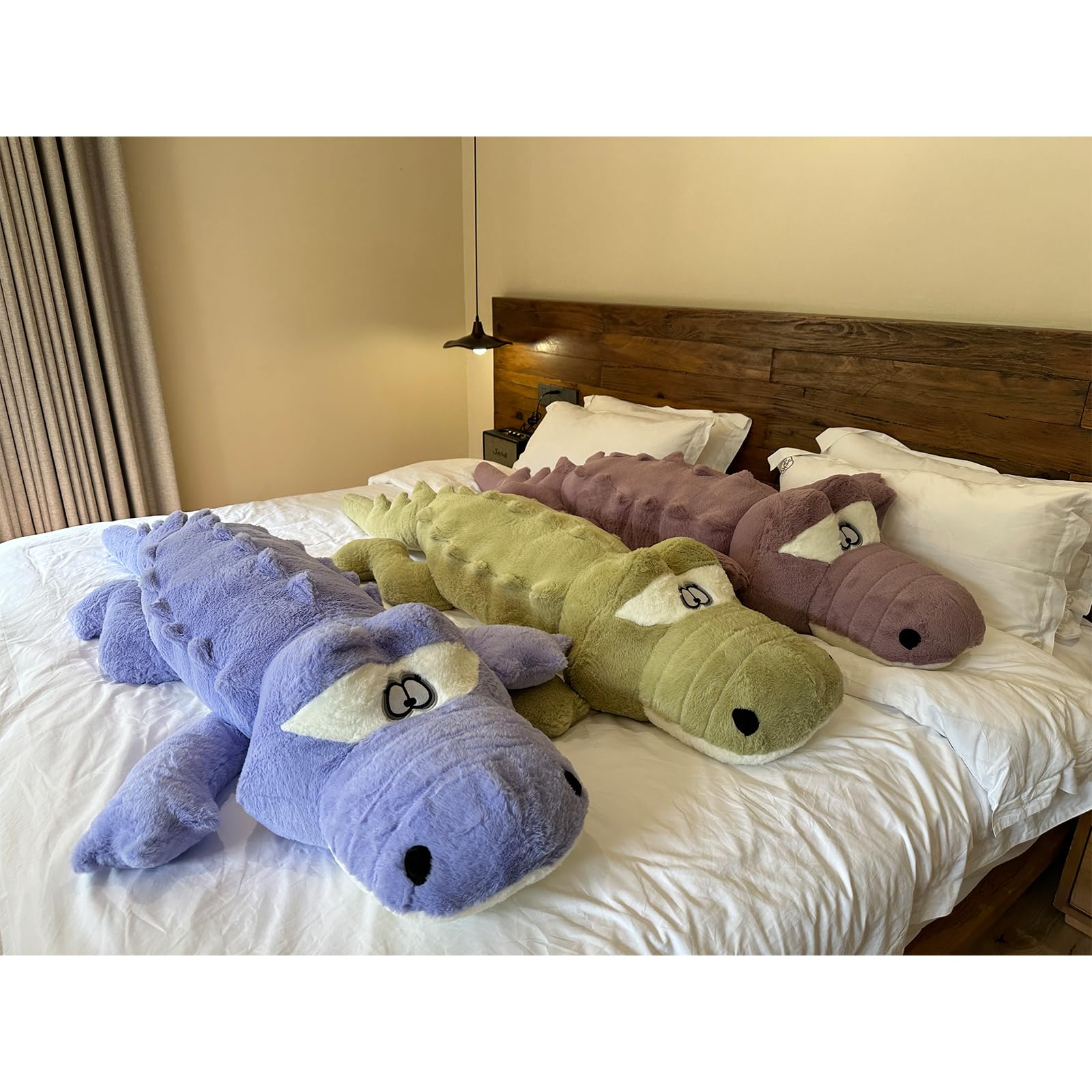 Hofun4U Alligator Plush Pillow, 61 Inch Alligator Stuffed Animal, Home Decoration Christmas Valentines Birthday Gift For Boys Gi