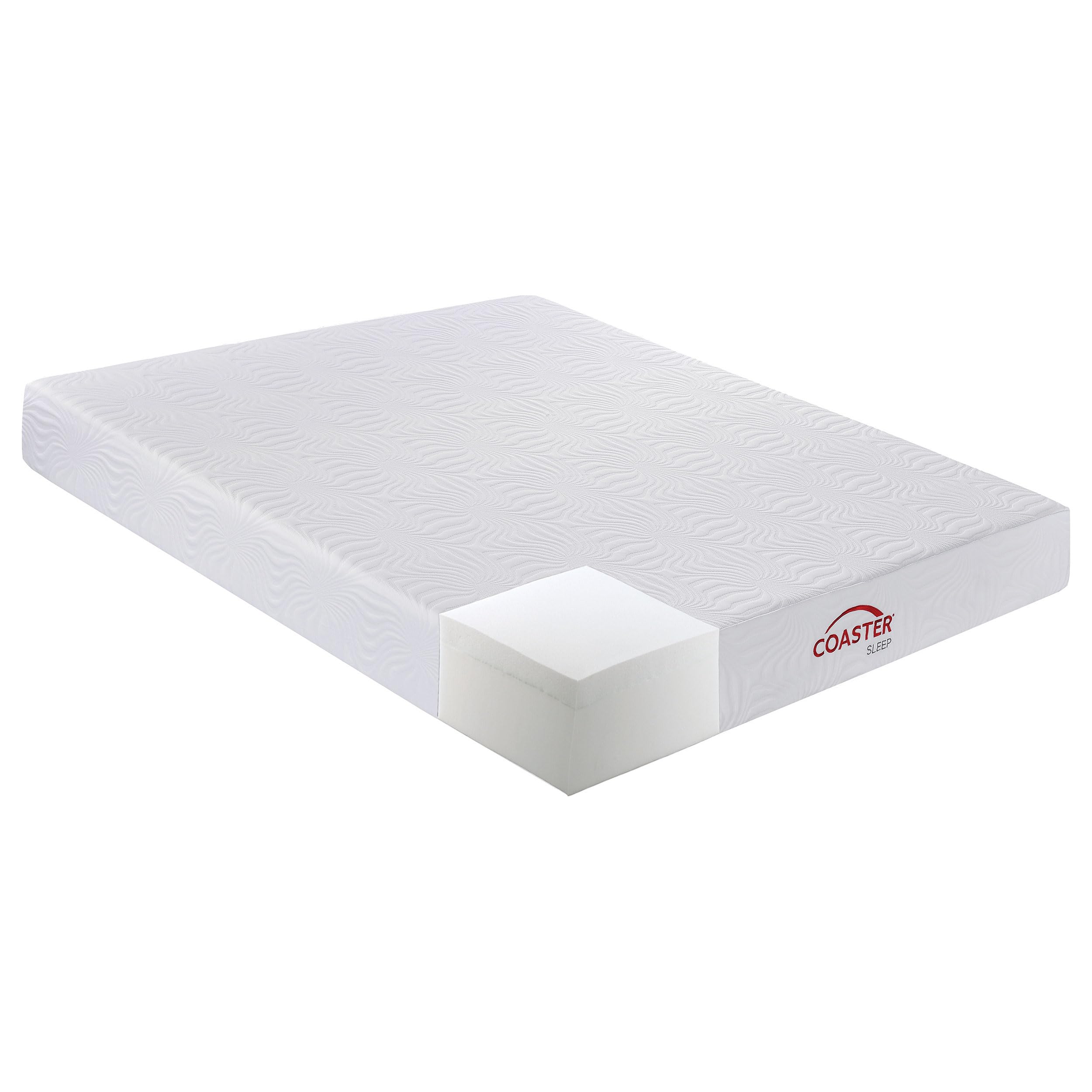 Coaster Home Furnishings Key 10 Inch Memory Foam Eastern King Size Medium Foam Mattress Certi-PUR Certified Foam White 350064KE