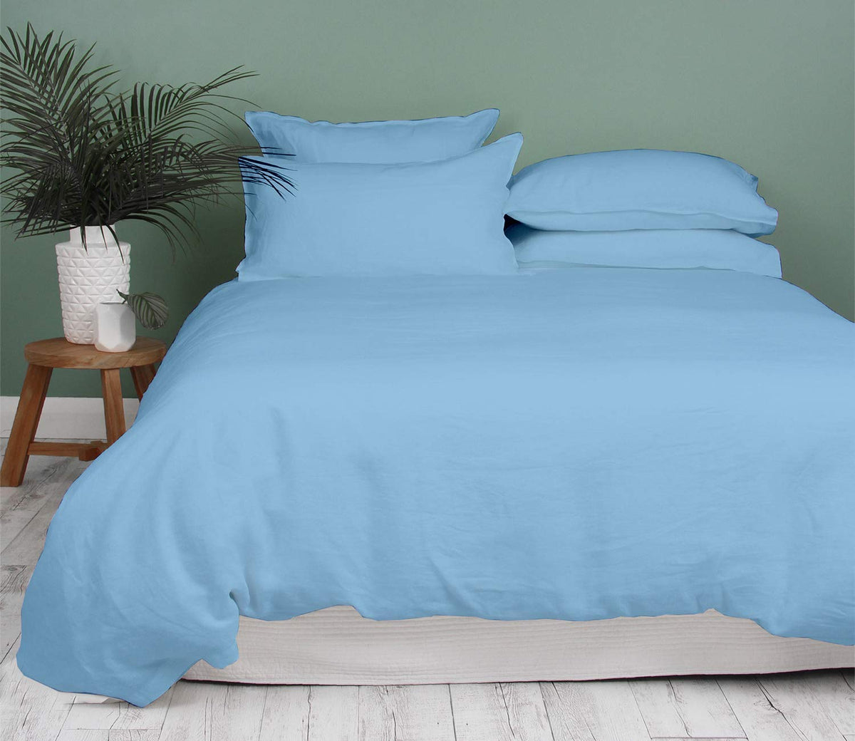 Egyptian Cotton Duvet Cover Cal King 1000 Thread Count 1 Duvet Cover & 2 Pillow Shams Long Staple Quilt Silky Soft, Breathable W