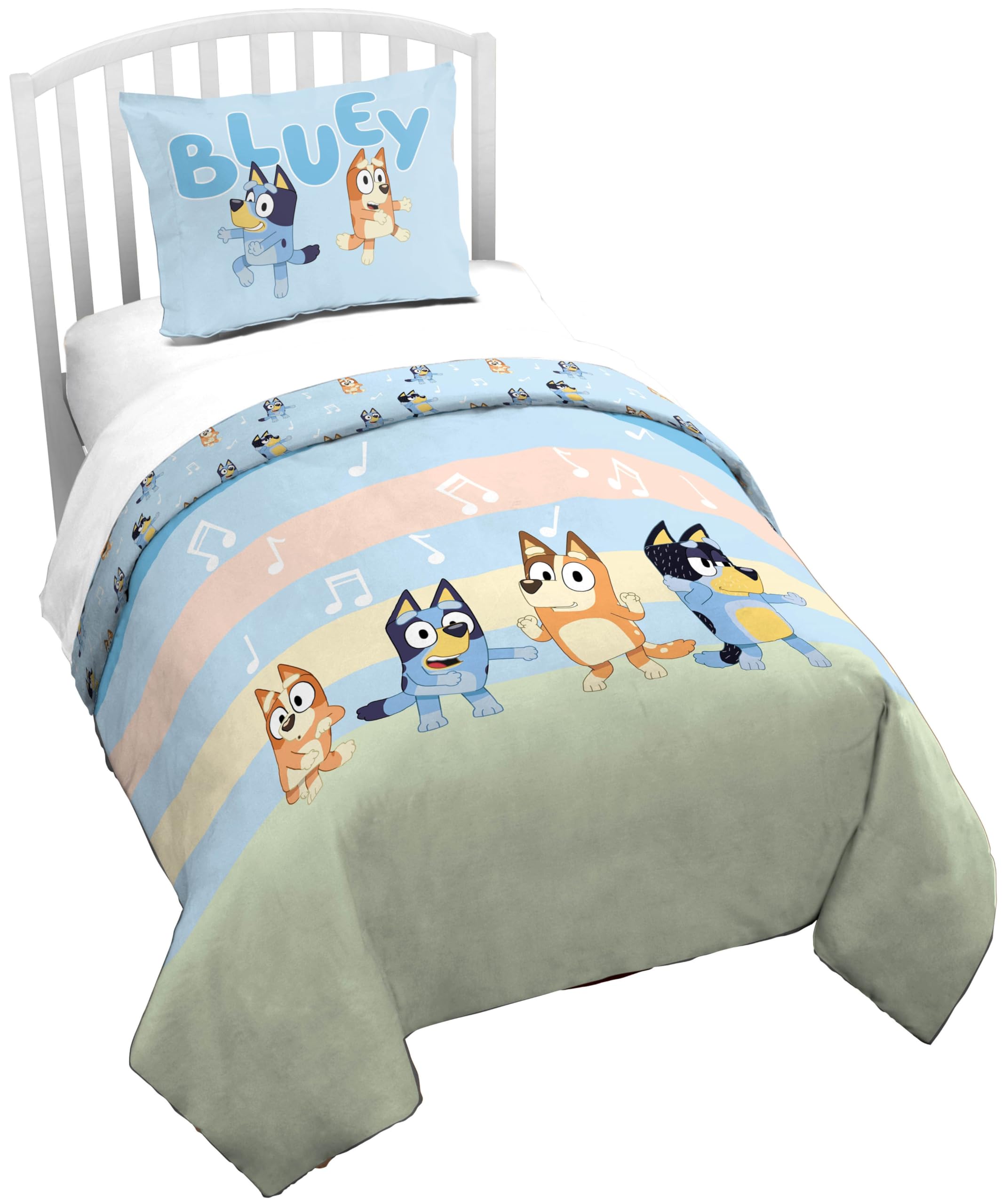 Jay Franco Duvet Cover Set - 2 Piece Comforter Cover And Sham Set, Super Soft Cozy Kids Bedding (Insert Not Included) Multi - Bl
