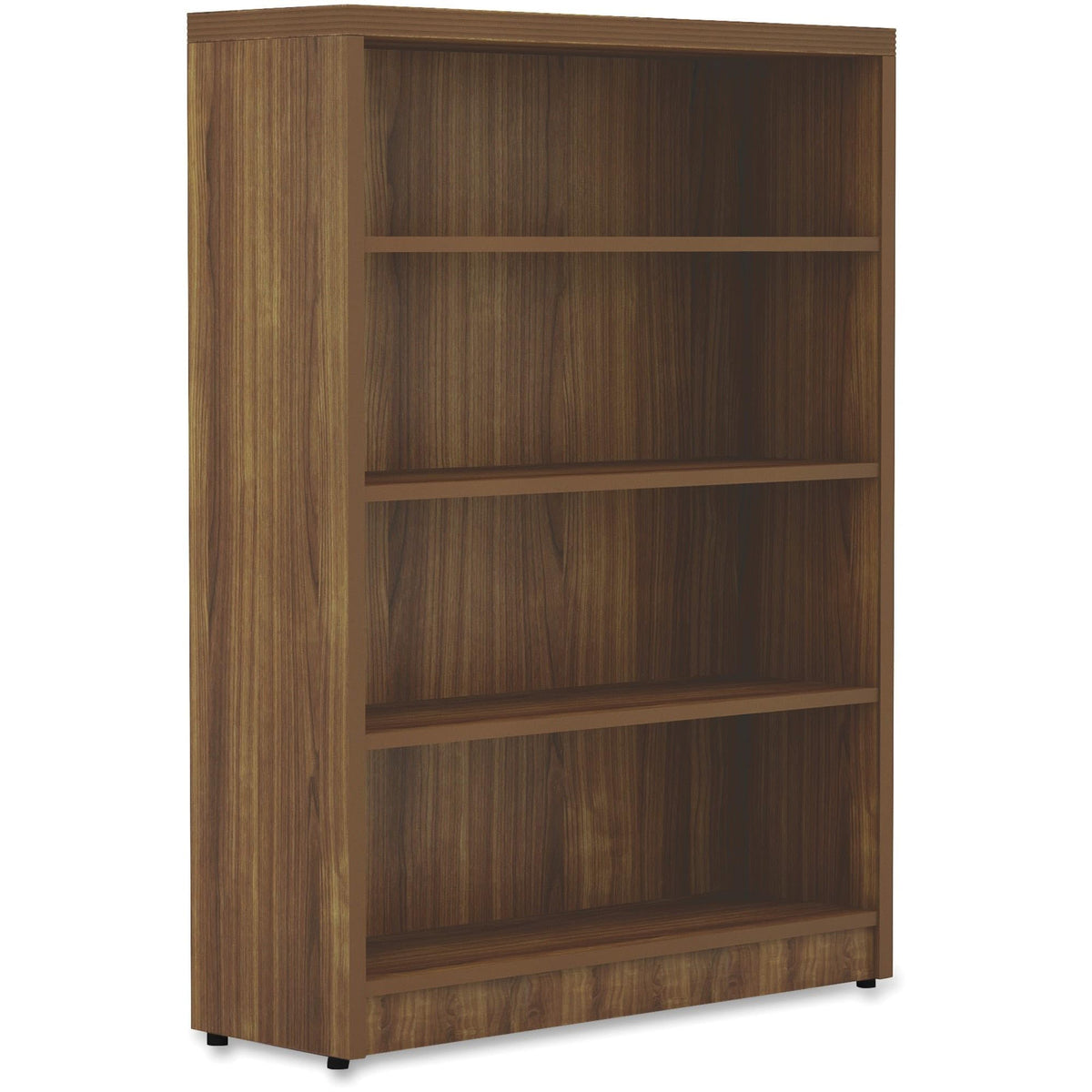 Lorell Chateau Walnut Bookshelf, 36&quot; x 11.6&quot; x 48.5&quot;