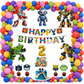 Partyjoy Robot Theme Birthday Decoration Kit For Boys | Happy Birthday Banner, Cake Topper, Cupcake Toppers & Robot Cutouts | Ki