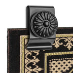 Tapestry Wall Hanging Clamps 4 Pack Textile Art Decoration Wall Hangers Metal Clips for Hanging Rugs Carpet Wall Display (Black)