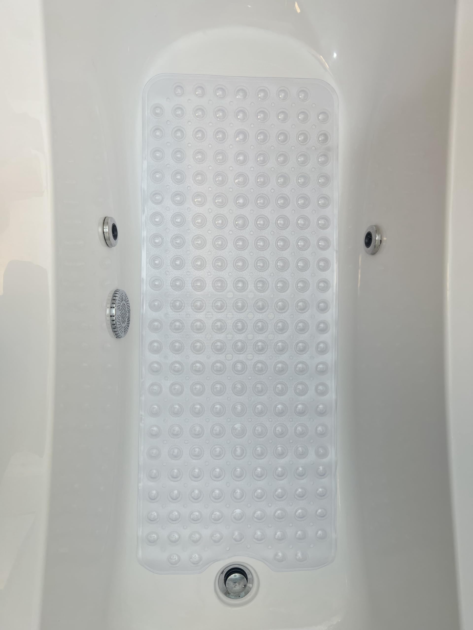 Sultans Linens Non Slip Bath Mat Bubble Texture with Suction Cups, Machine Washable