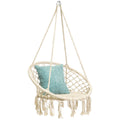 Mertonzo Macrame Hammock Swing Chair, Handmade Knitted Hanging Swing Chair For Indoor,Outdoor, Bedroom, Balcony, Yard, Porch- 26