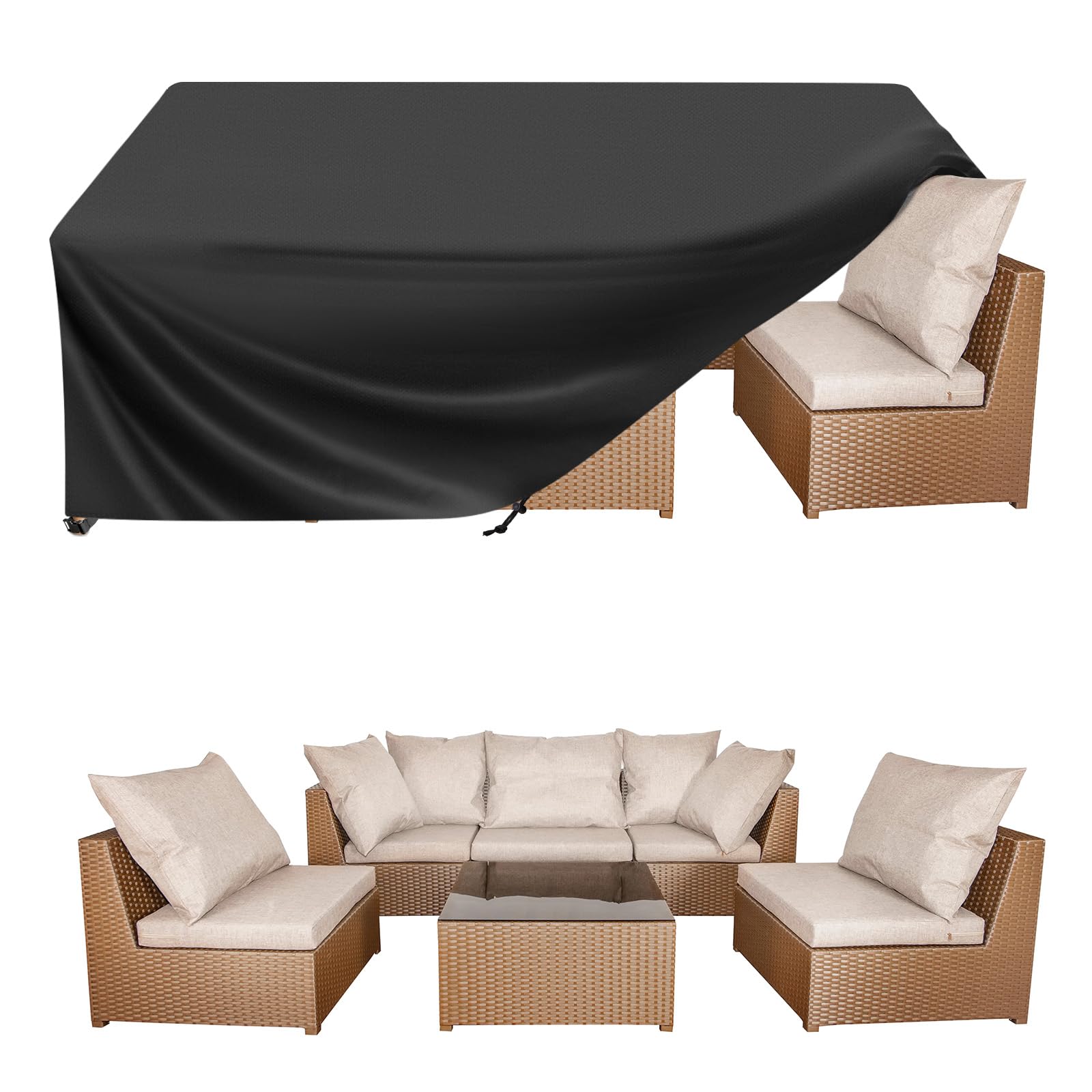 Baleine Patio Furniture Covers, 108  82 Outdoor Furniture Cover Waterproof, Heavy Duty Oxford Patio Table Cover For Outdoor Tabl