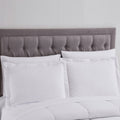 Sweet Home Collection 8 Piece Bed In A Bag With Dobby Stripe Comforter, Sheet Set, Bed Skirt, And Sham Set - Queen - White, (Pac