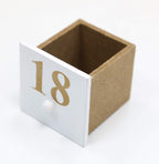 Brubaker Reusable Wooden Advent Calendar To Fill - White Snow House With Led Lighting - Diy Christmas Calendar 9.57 X 17.72 X 3.