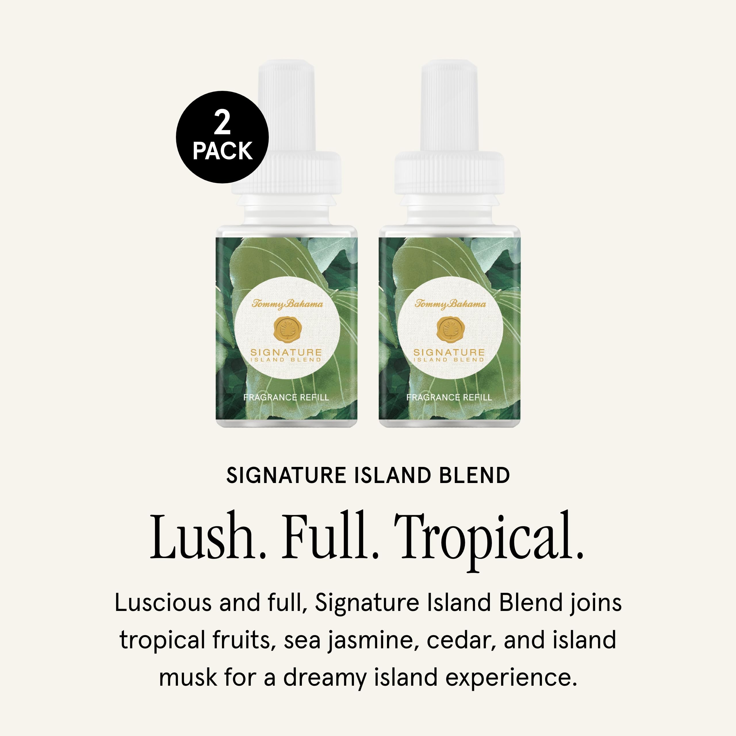 Pura & Tommy Bahama Home Scent Refill - Smart Home Air Diffuser Fragrance - Up To 120-Hours Of Premium Fragrance Per Refill - Ho