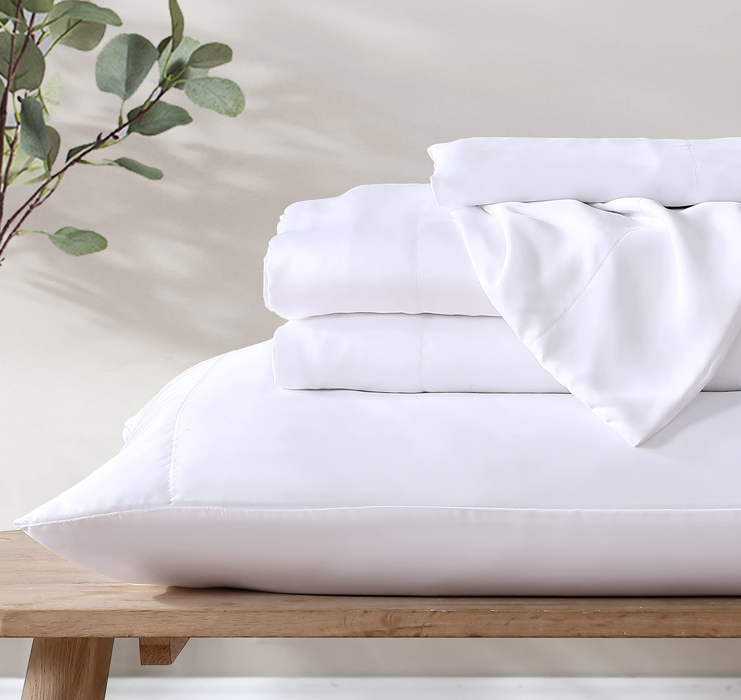 Ethos Natura 100% Eucalyptus Tencel Lyocell Sheet Set, Silky Soft & Smooth Cooling Sheets For All-Season, Sustainably Made, Mois