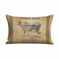 Mugod Rectangle Throw Pillow Cover Cow Feed Sack Farmers Feeds,Decorations Cushion Case For Sofa Couch 20X30 Inches Pillowcase