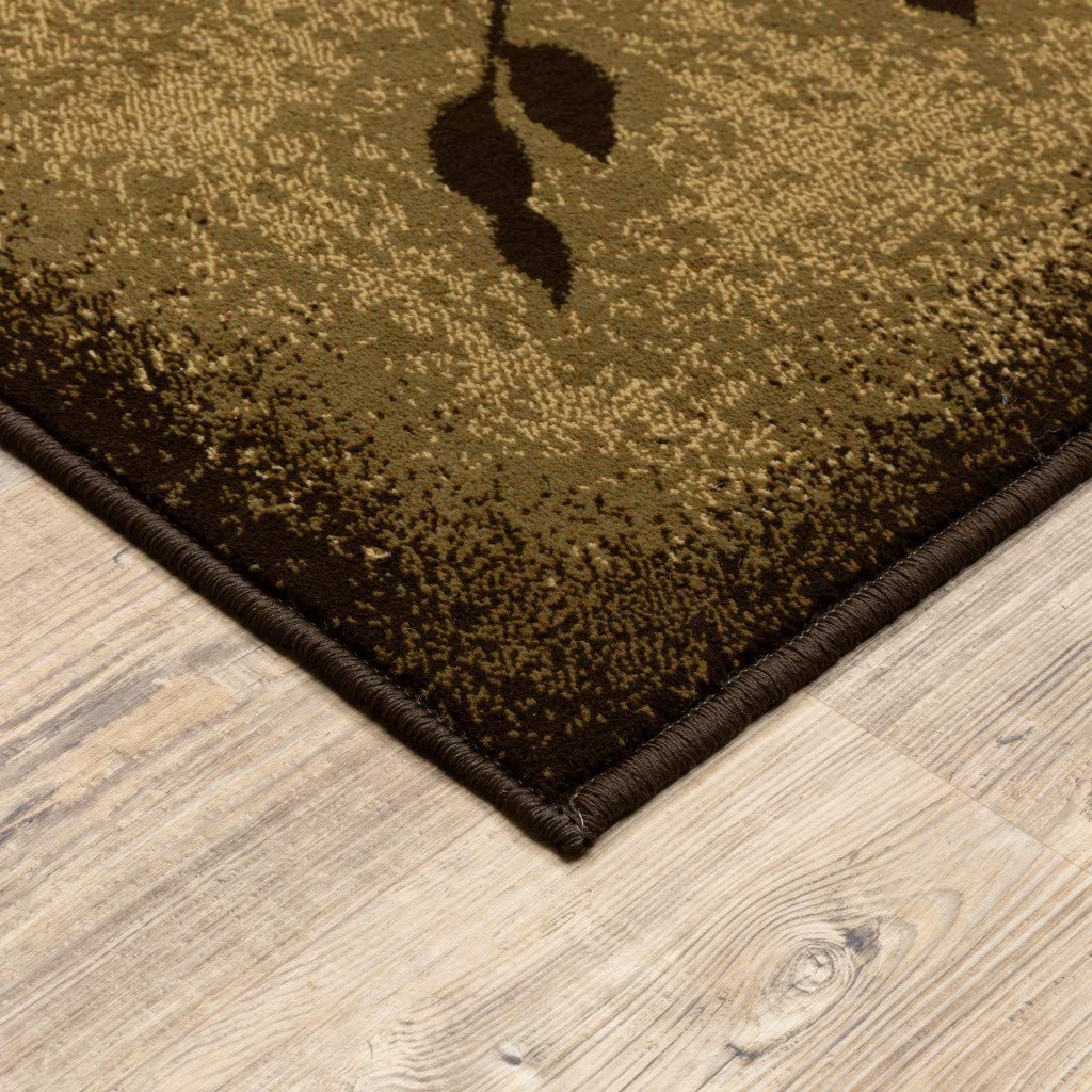 HomeRoots 10'X13' Beige and Red Floral Area Rug