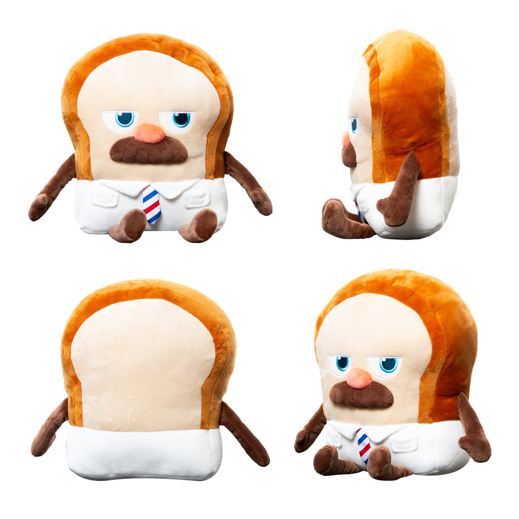 Toytron Bread Barbershop Bread Plush, Soft Food Stuffed Animals 10', Cute Funny Pillows Dolls Plushies For Cuddling, Home Room