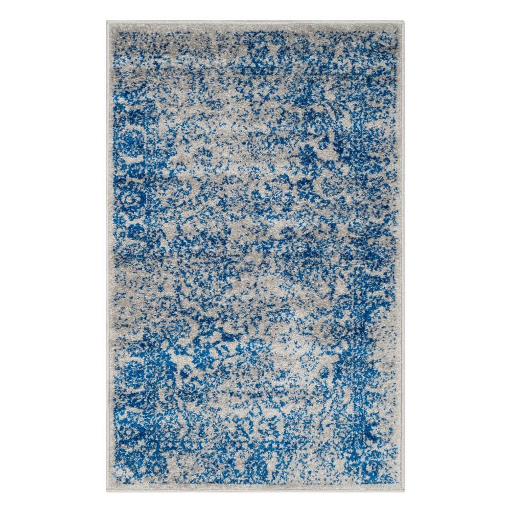 SAFAVIEH Adirondack Collection 10 Round Grey/Blue ADR109A Oriental Distressed Non-Shedding Dining Room Entryway Foyer Living Ro
