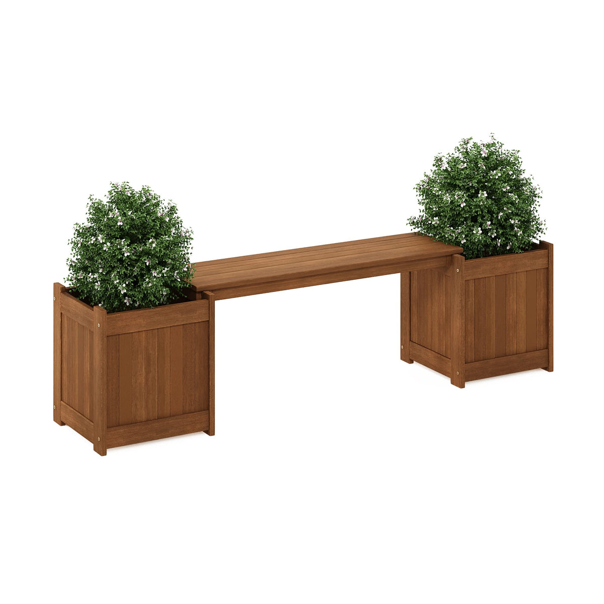 Furinno Fg16011 Tioman Hardwood Flower Box, Brown