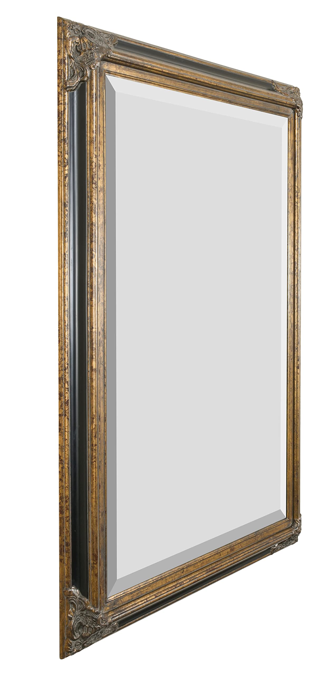 Timeless Reflections By Afd Home 10041463 Timeless Reflections Grand Victorian Mirror, Mini, Antique Gold/Black Finish