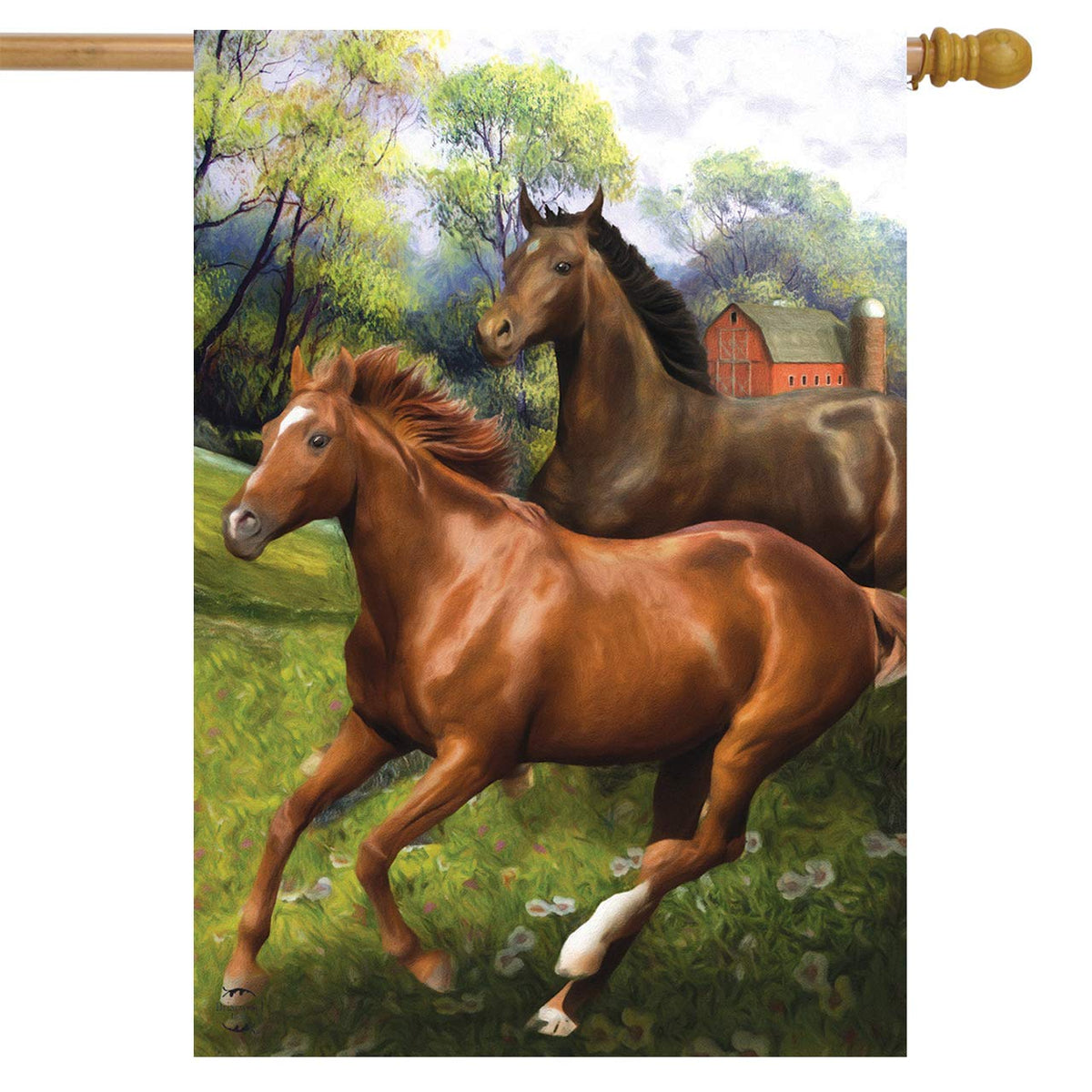 Galloping Horses Summer House Flag 40' X 28' Briarwood Lane