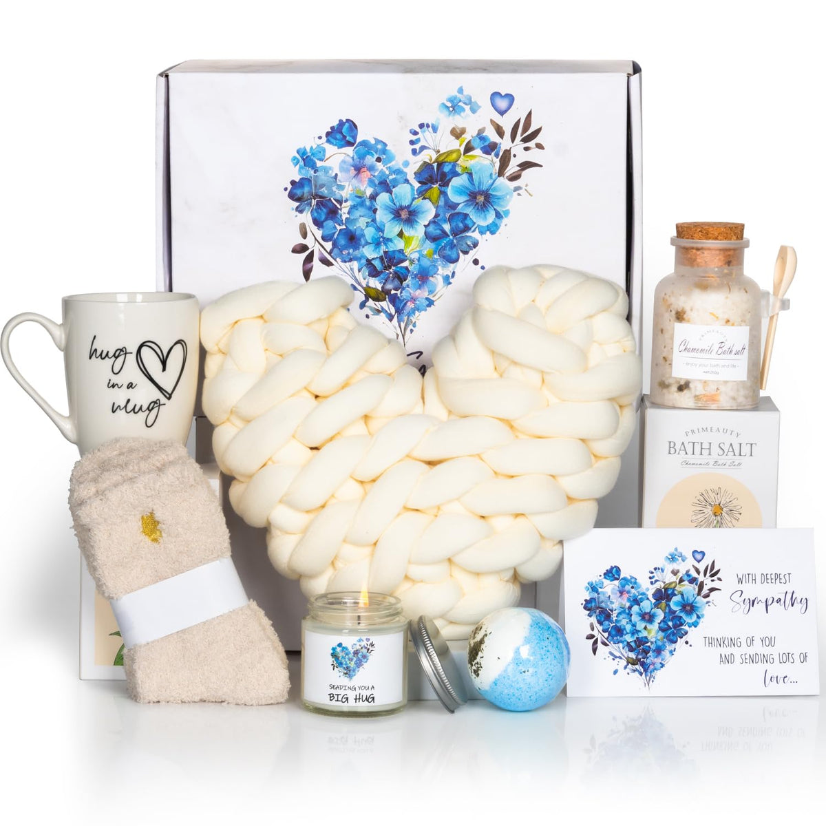 Sympathy Gift Baskets, Condolences Gifts For Bereavement Grief - Sorry For Your Loss Of Loved One/Mom/Dad/Husband, Thinking Of Y