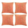 Fancy Homi 4 Packs Boho Coral Decorative Throw Pillow Covers 14X14 Inch For Living Room Couch Bed Sofa, Rustic Modern Farmhouse