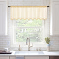 Miulee Window Valance Half Window Sheer Curtain Valance - Rod Pocket Voile Drape Extra Wide For Small Window Kitchen Cafe One Pa