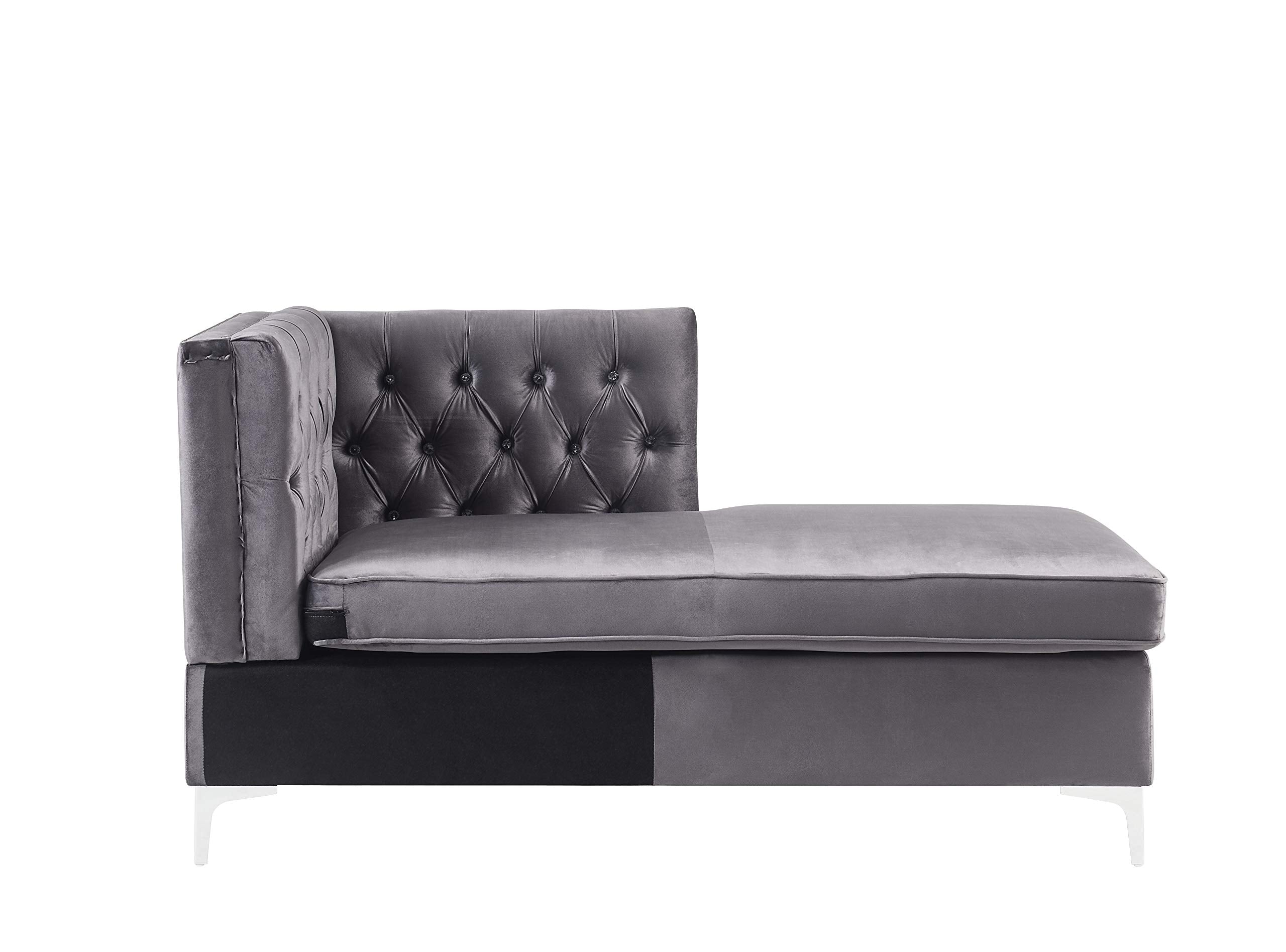 Acme Furniture Jaszira Modular - Chaise in Gray Velvet