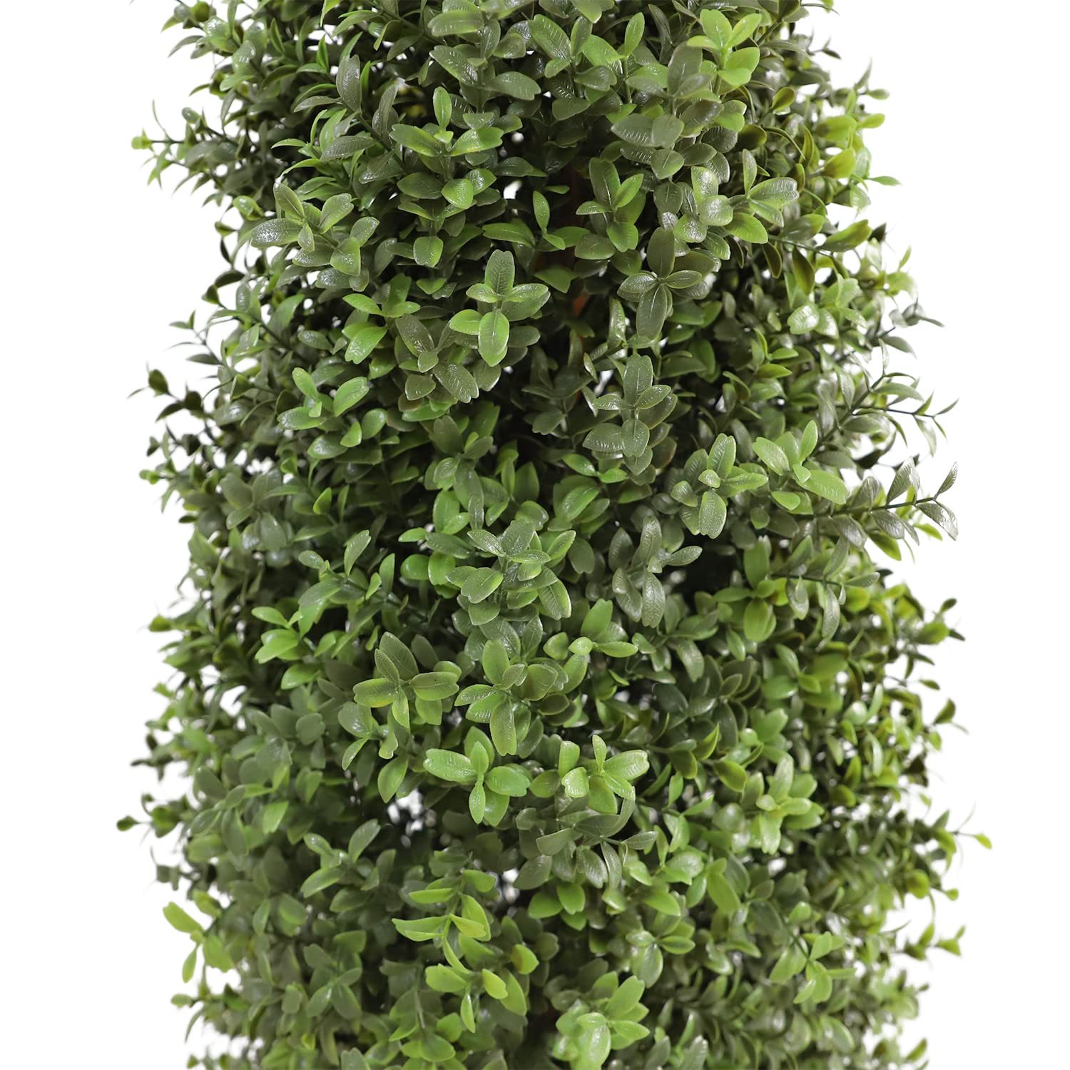 30'' Tall Artificial Boxwood Topiary, 2 Pcs Outdoor Ready Artificial Boxwood Topiaries Trees, Natural Looking Fake Potted Shrubs